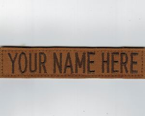 Semperfico - COYOTE VELCRO NAME TAPES (Set of 2)