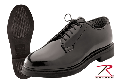 UNIFORM OXFORD SHOES/ HI-GLOSS - BLACK