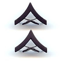 B. Lance Corporal (LCpl) Black Metal Chevrons