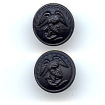 Black Service Cap Buttons