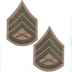 E Staff Sergeant (SSgt) Khaki Chevrons