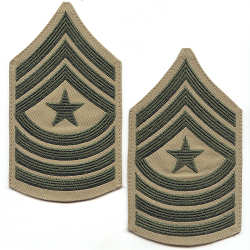 J Sergeant Major (Sgt Maj) Khaki Chevrons