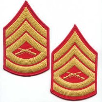 F Gunnery Sergeant (GySgt) Dress Blues Chevrons