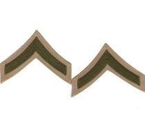 A Private First Class (PFC) Khaki Chevron