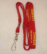 Red ″J″ Hook USMC Lanyard