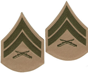 C Corporal(Cpl) Khaki Chevron