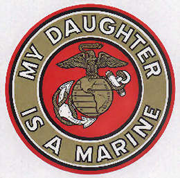 B - "MY DAUGHTER IS A MARINE" DECAL