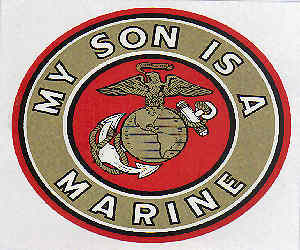 A - \"MY SON IS A MARINE\" DECAL